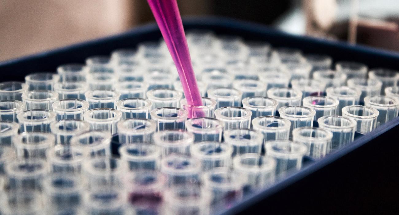 test tubes being filled with a dropper