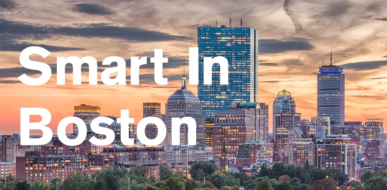 City image of Boston with text